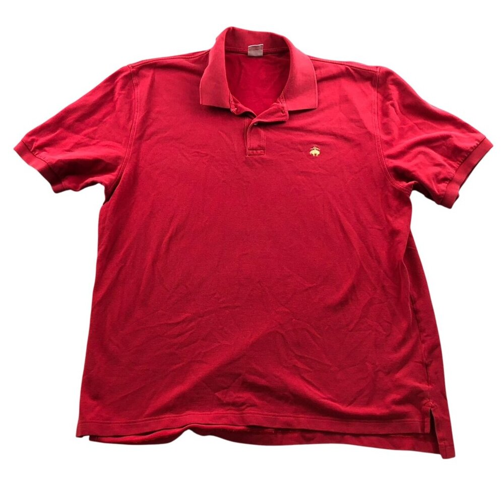Brooks Brothers Men's Performance Polo Shirt Size XXL Red Cotton Short Sleeve